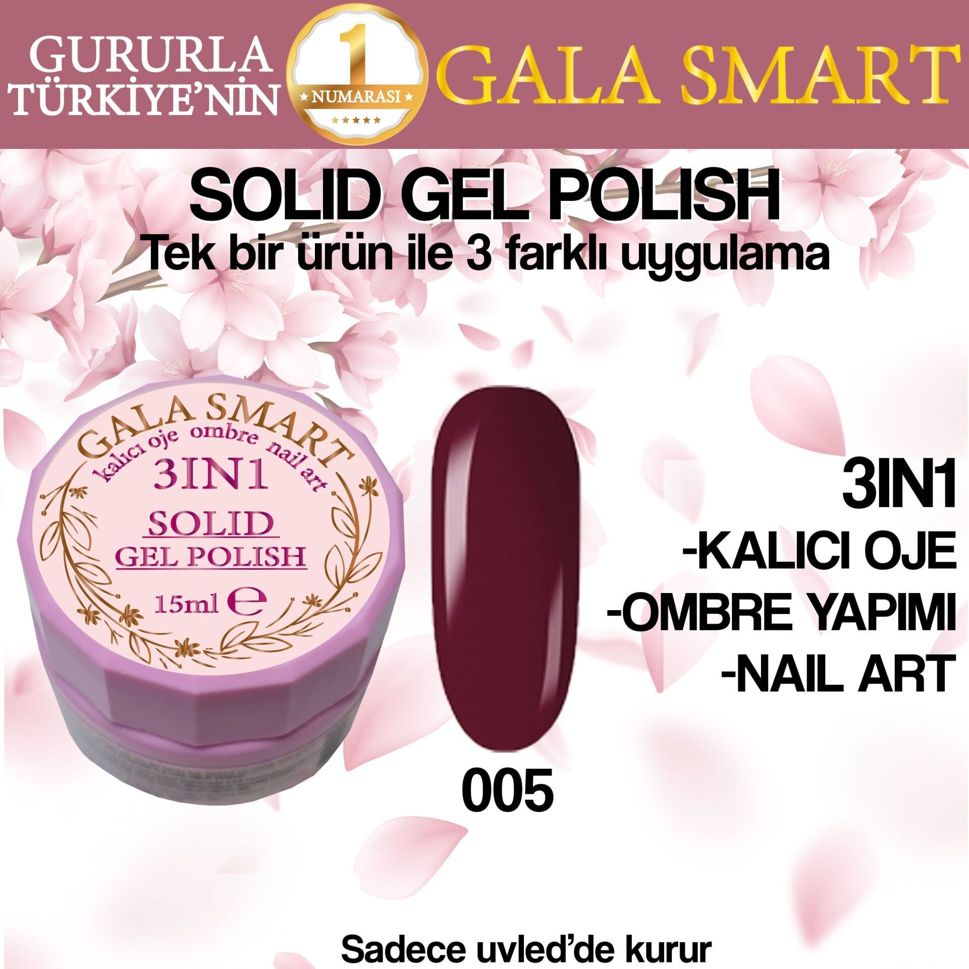 Gala Solıd Gel Polısh 15 Ml No 005