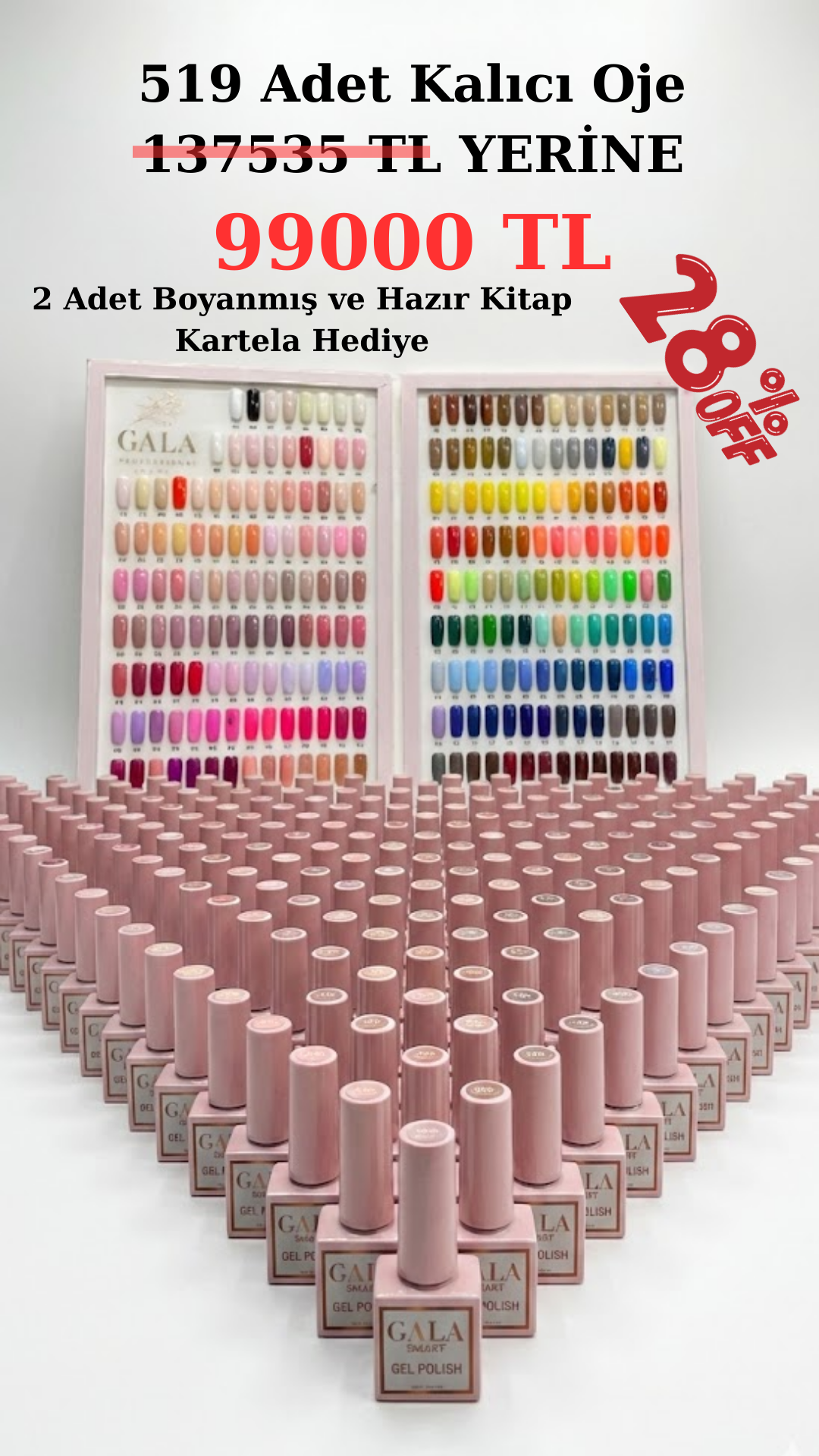 500 Renk Kalıcı Oje Serisi ( Kitap Kartela Hediye )
