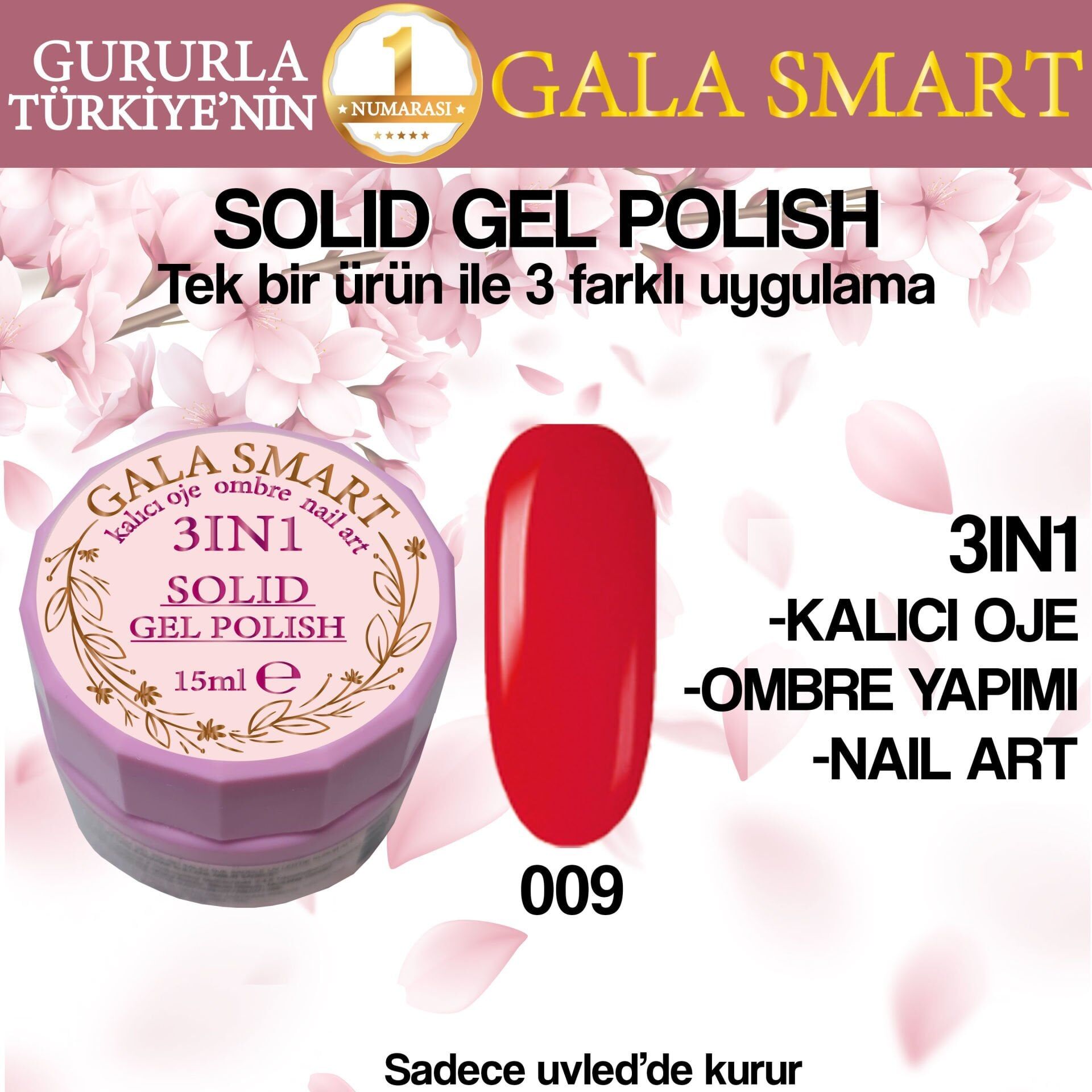 Gala Solıd Gel Polısh 15 Ml No 009