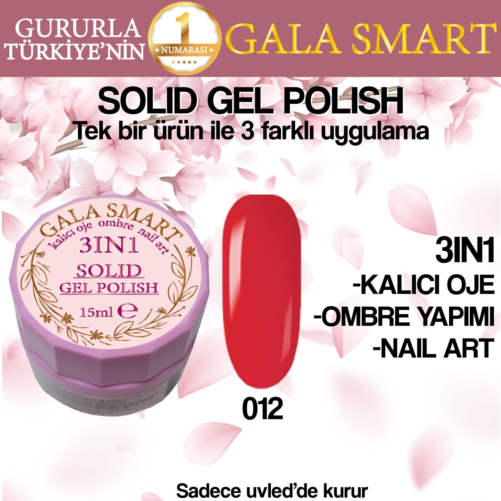 Gala Solıd Gel Polısh 15 Ml No 012