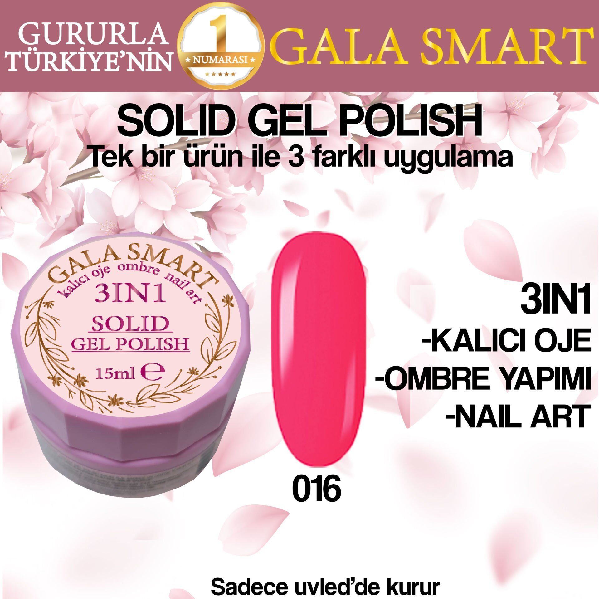 Gala Solıd Gel Polısh 15 Ml No 016