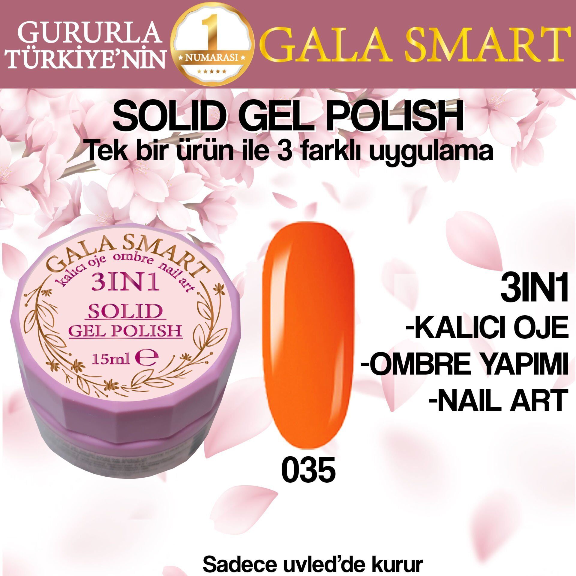 Gala Solıd Gel Polısh 15 Ml No 035