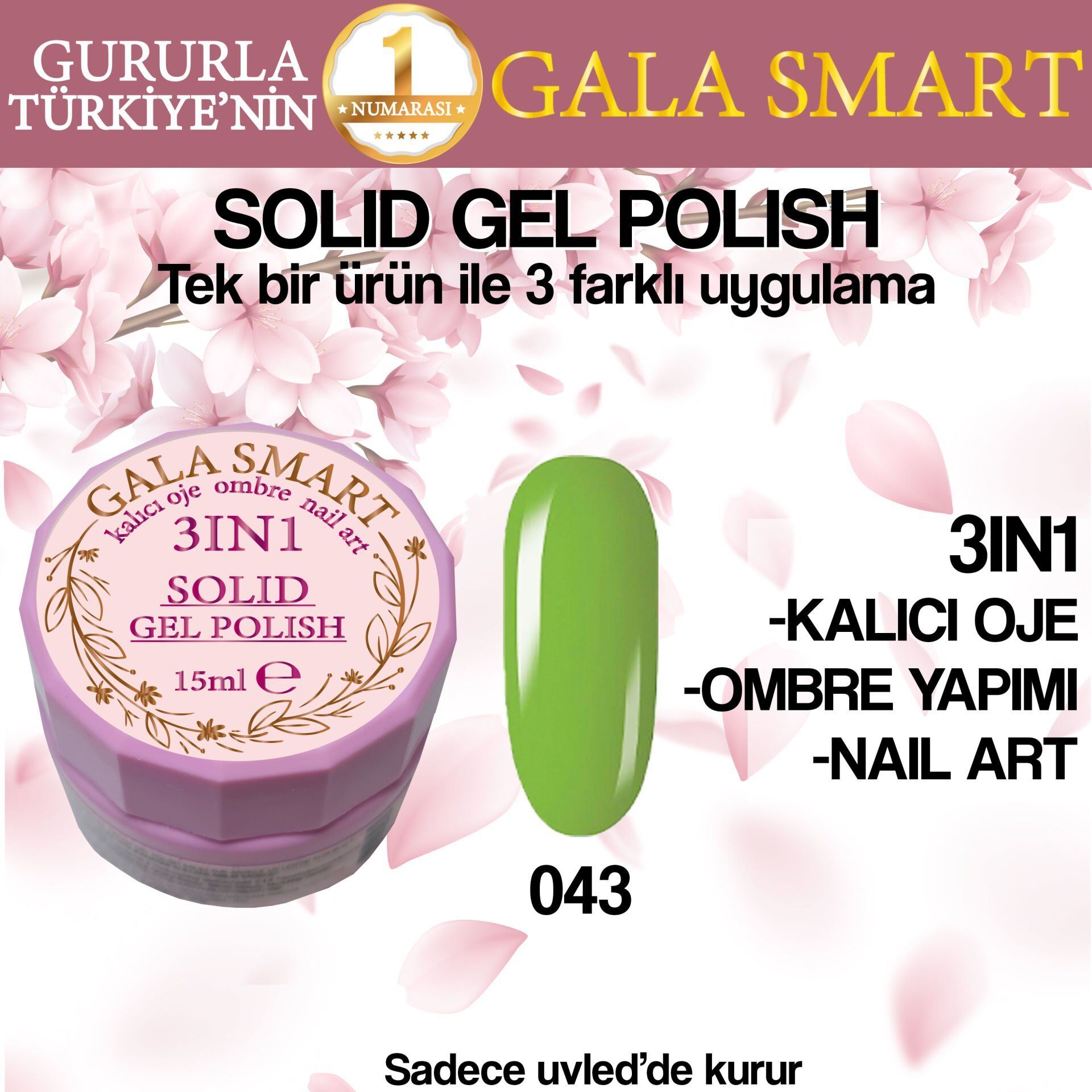 Gala Solıd Gel Polısh 15 Ml No 043