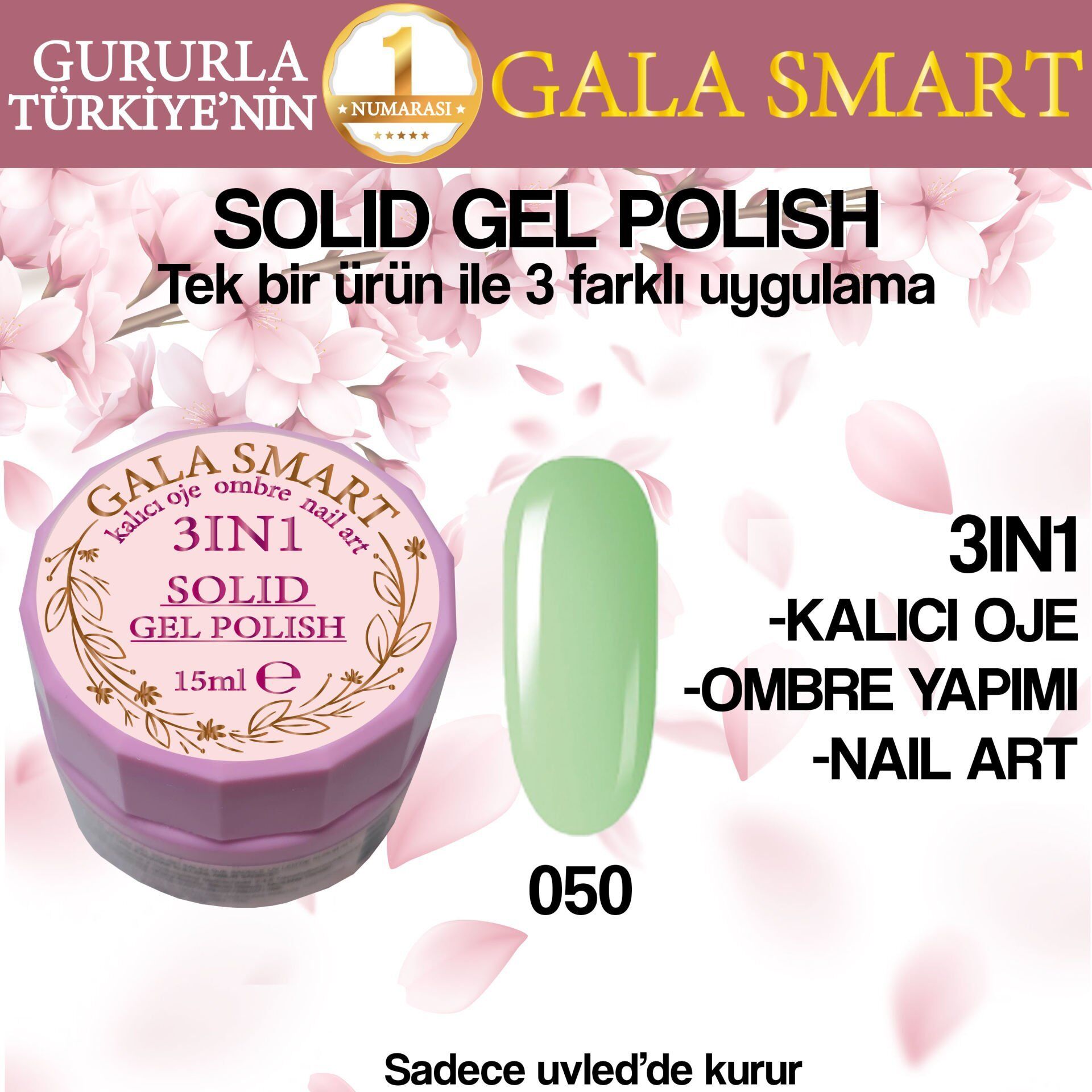 Gala Solıd Gel Polısh 15 Ml No 050