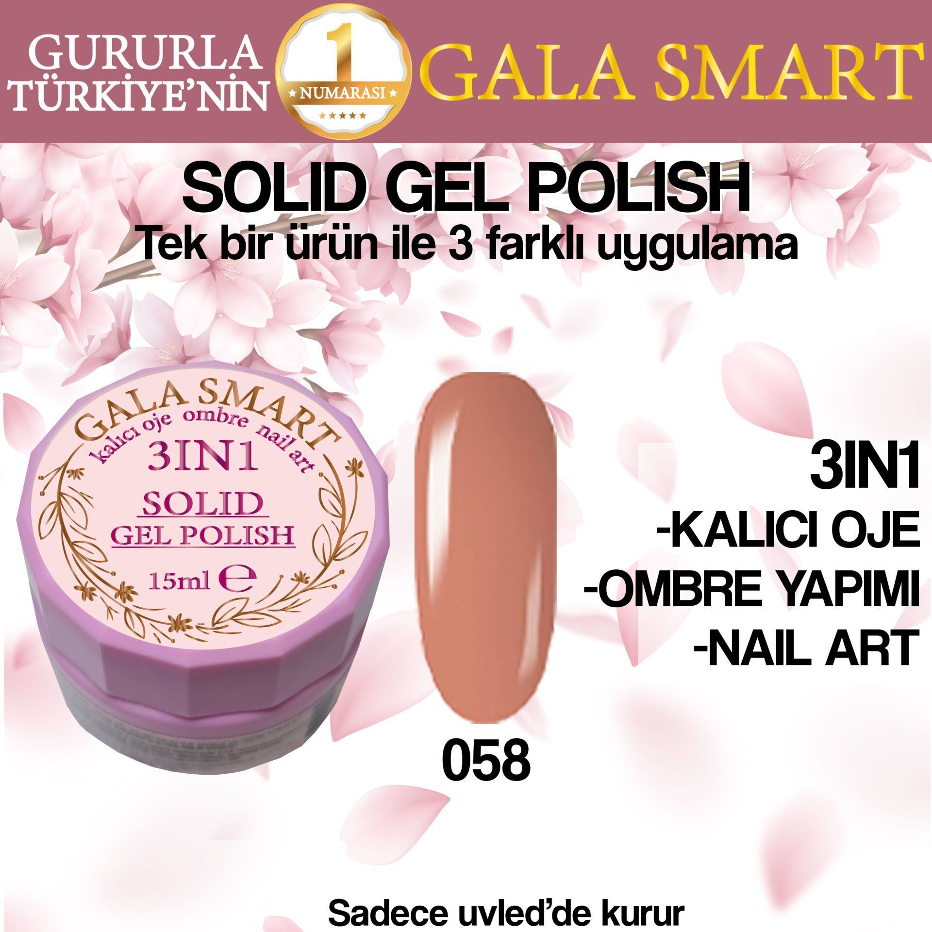 Gala Solıd Gel Polısh 15 Ml No 058