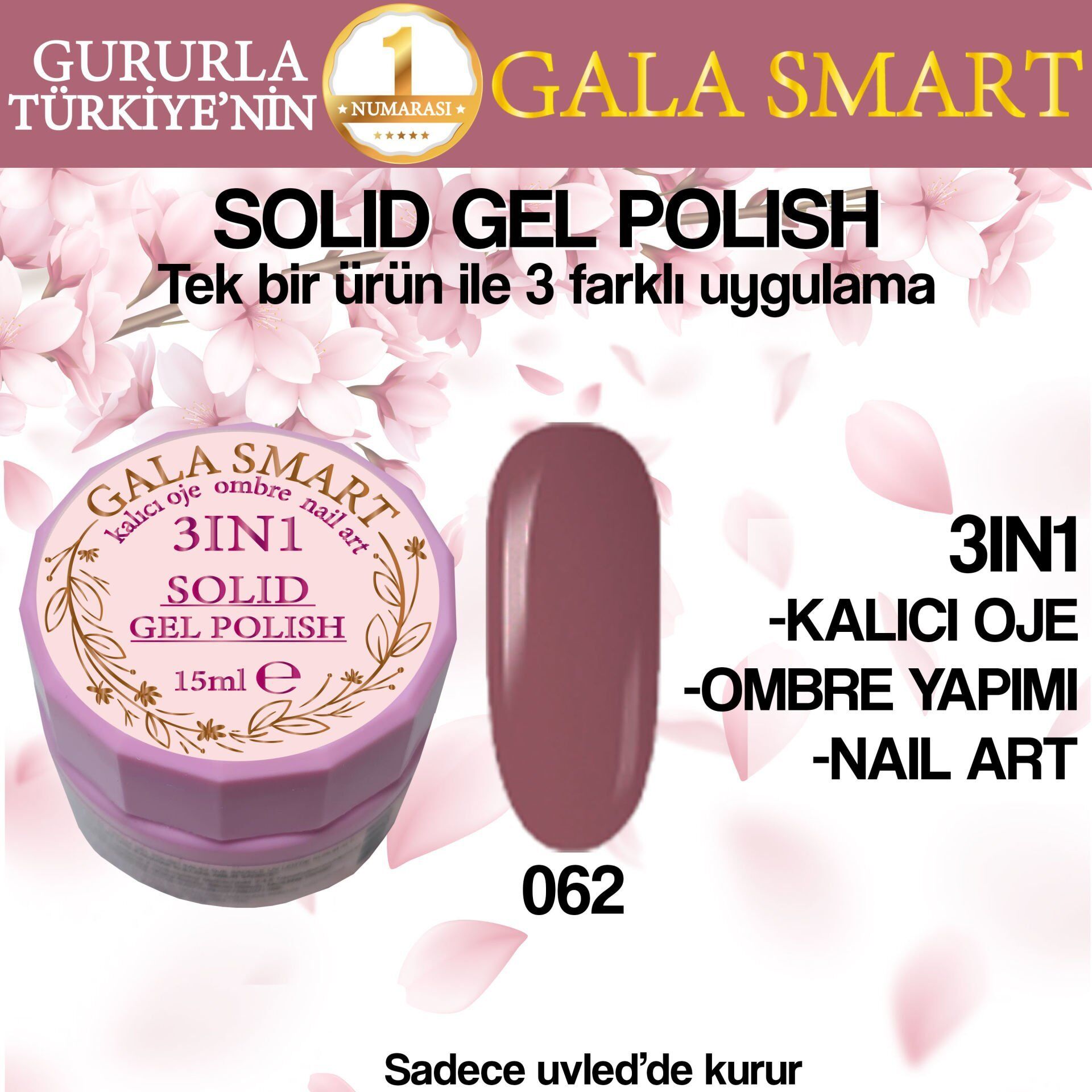 Gala Solıd Gel Polısh 15 Ml No 062
