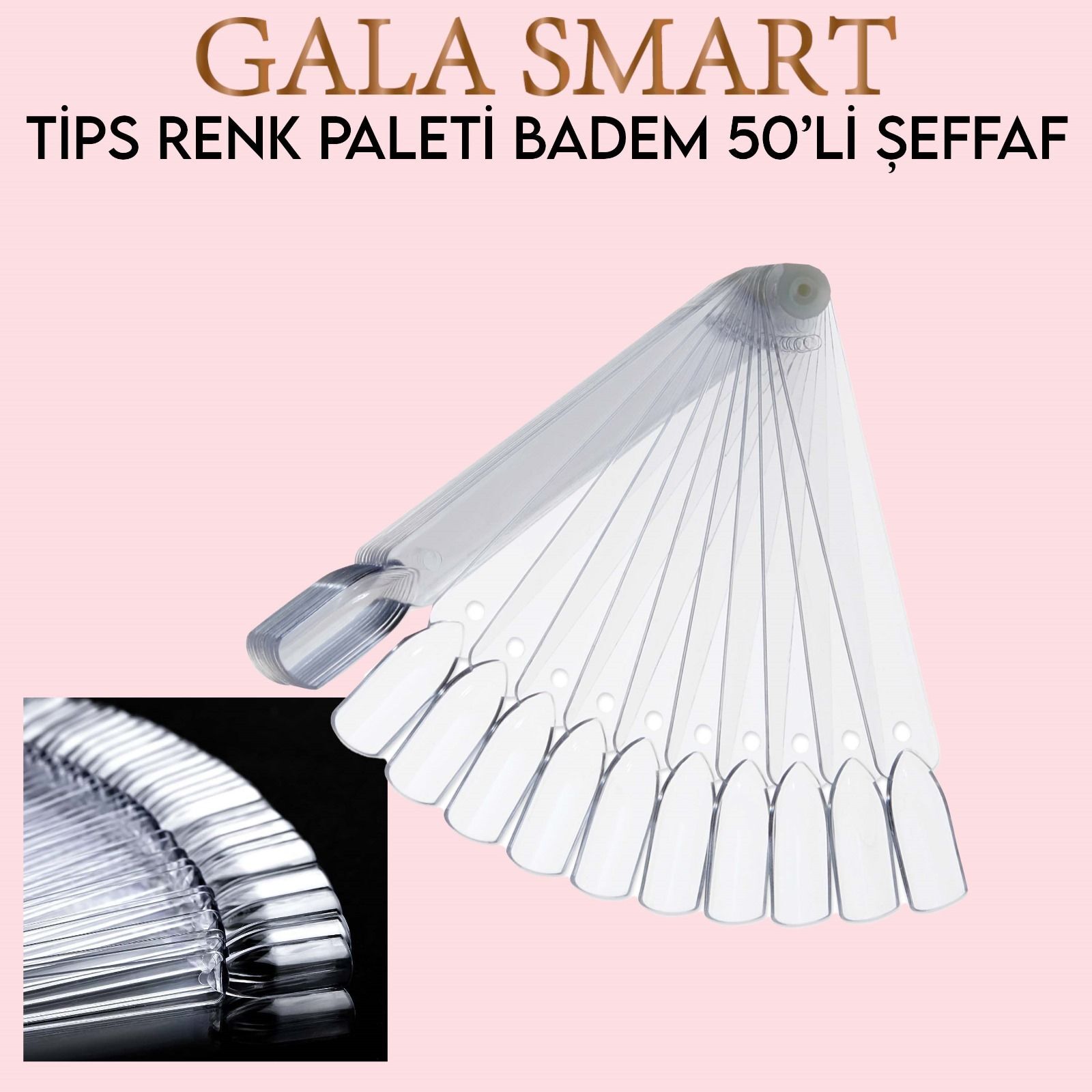 Tips Renk Paleti Badem 50 Li - Şeffaf Kartela