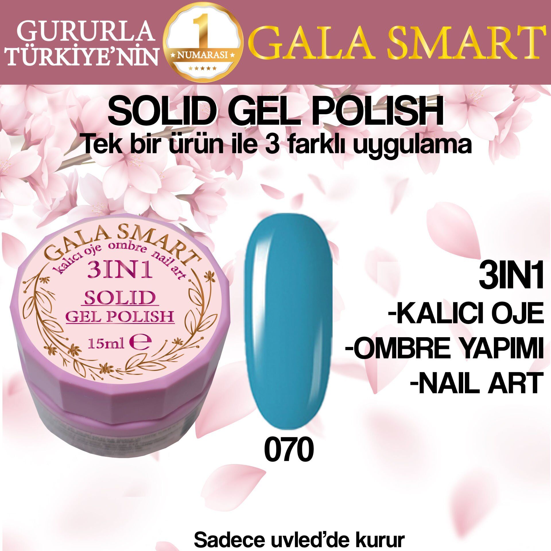 Gala Solıd Gel Polısh 15 Ml No 070
