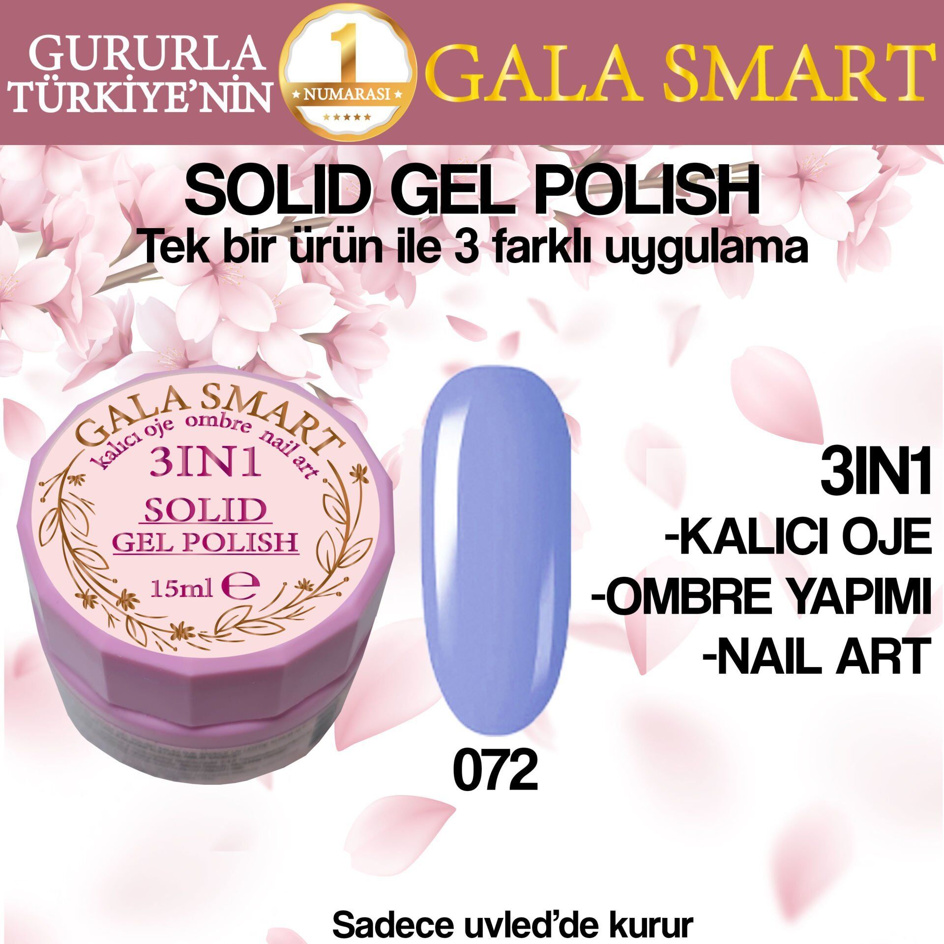 Gala Solıd Gel Polısh 15 Ml No 072