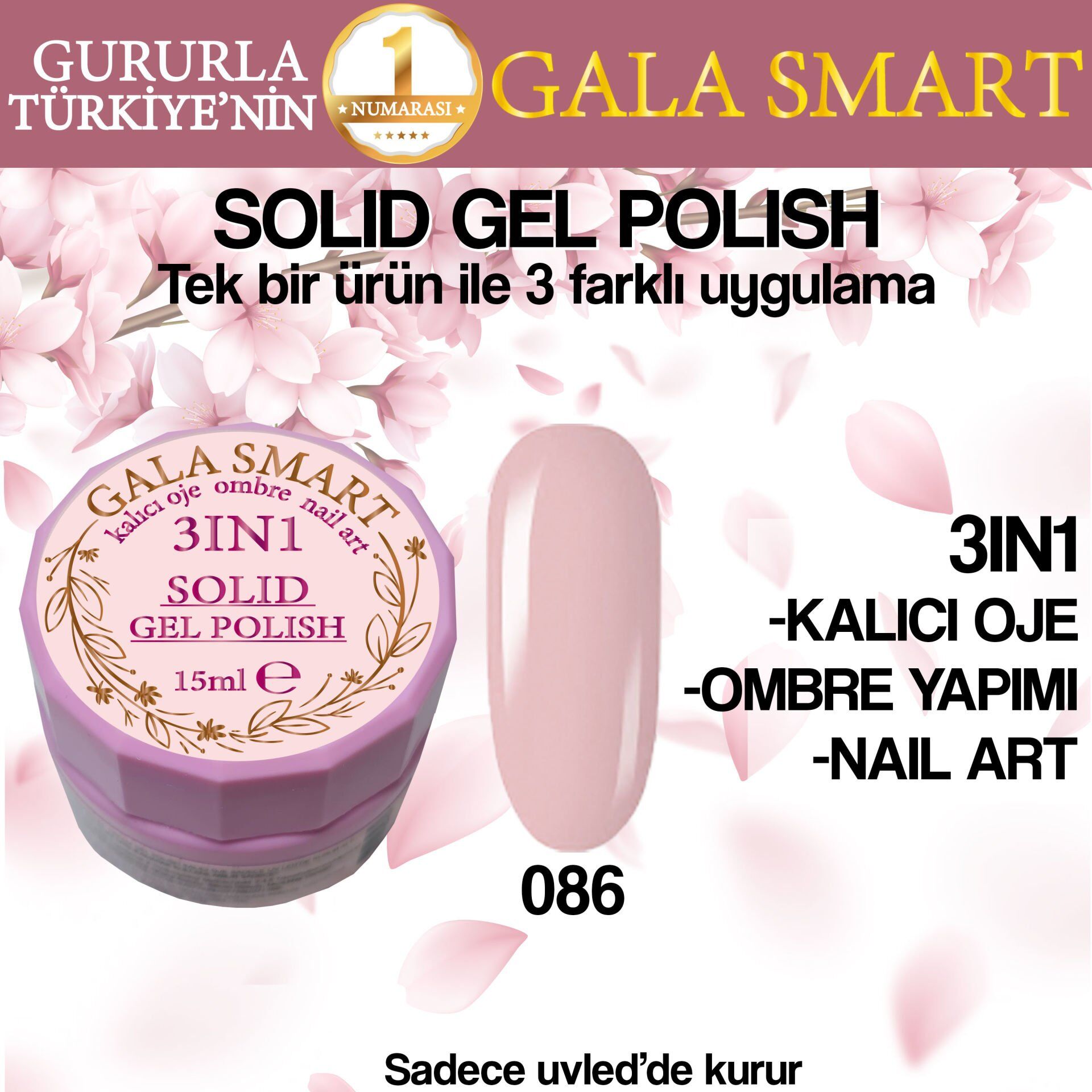Gala Solıd Gel Polısh 15 Ml No 086