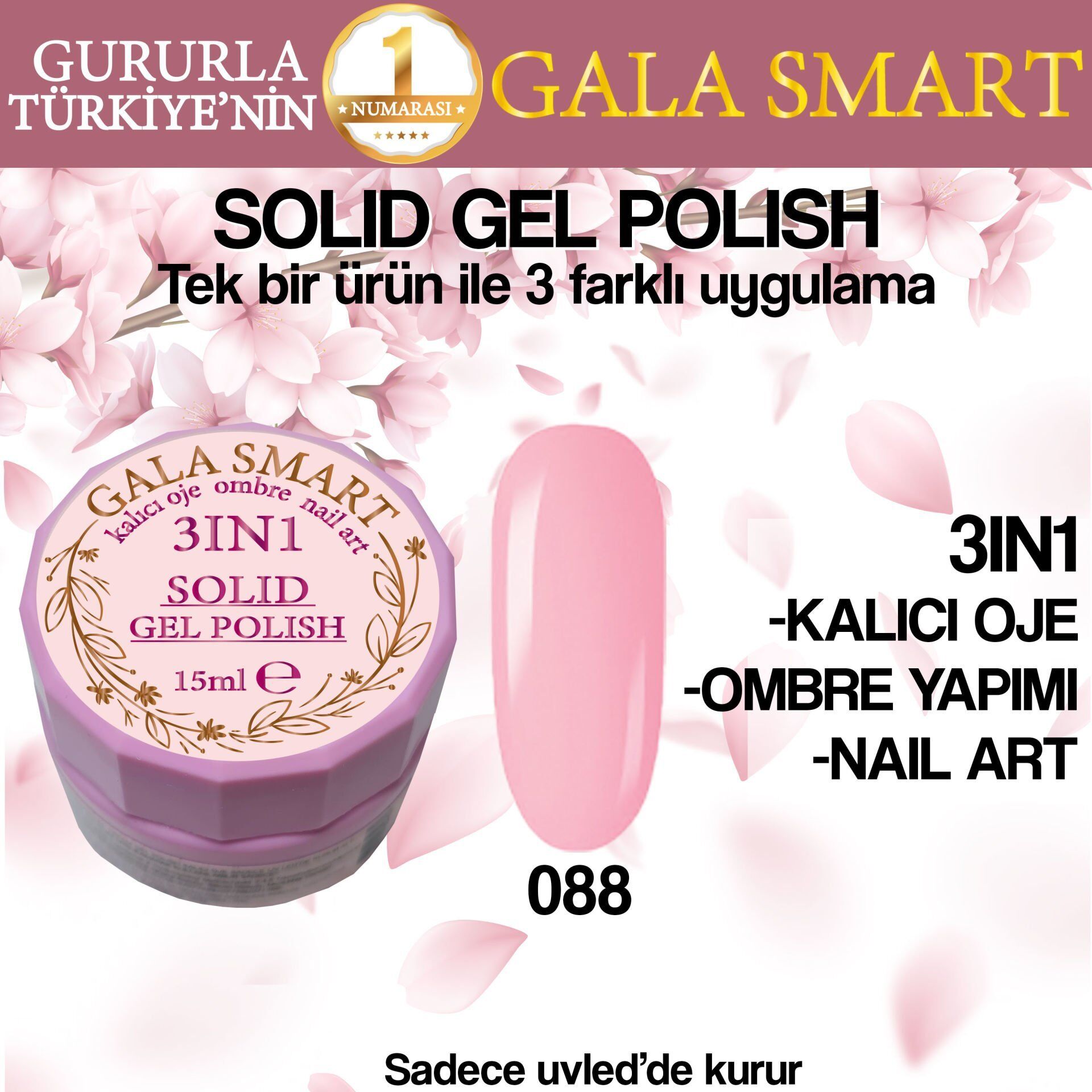 Gala Solıd Gel Polısh 15 Ml No 088