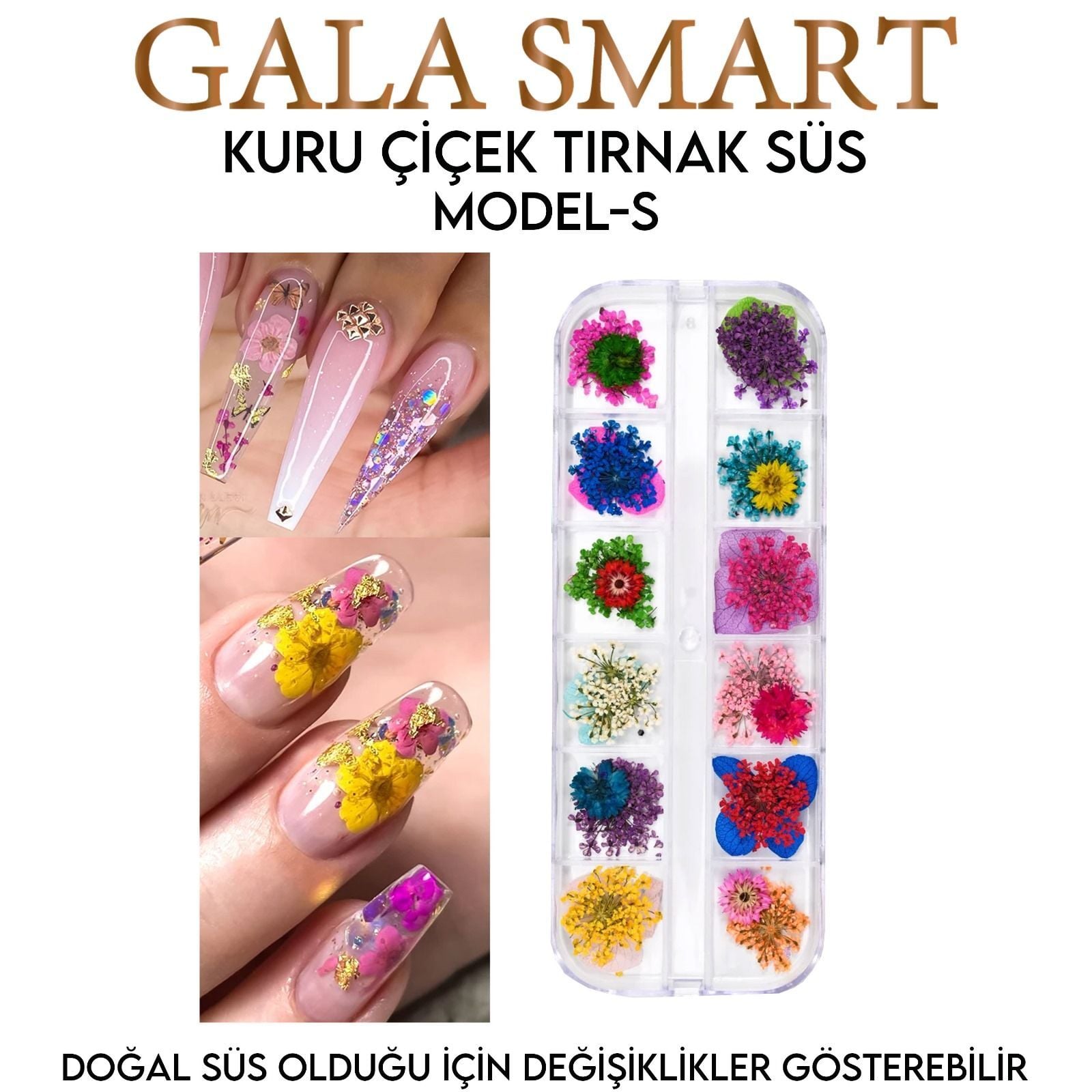 Kuru Çiçek Tırnak Süs- Model:S