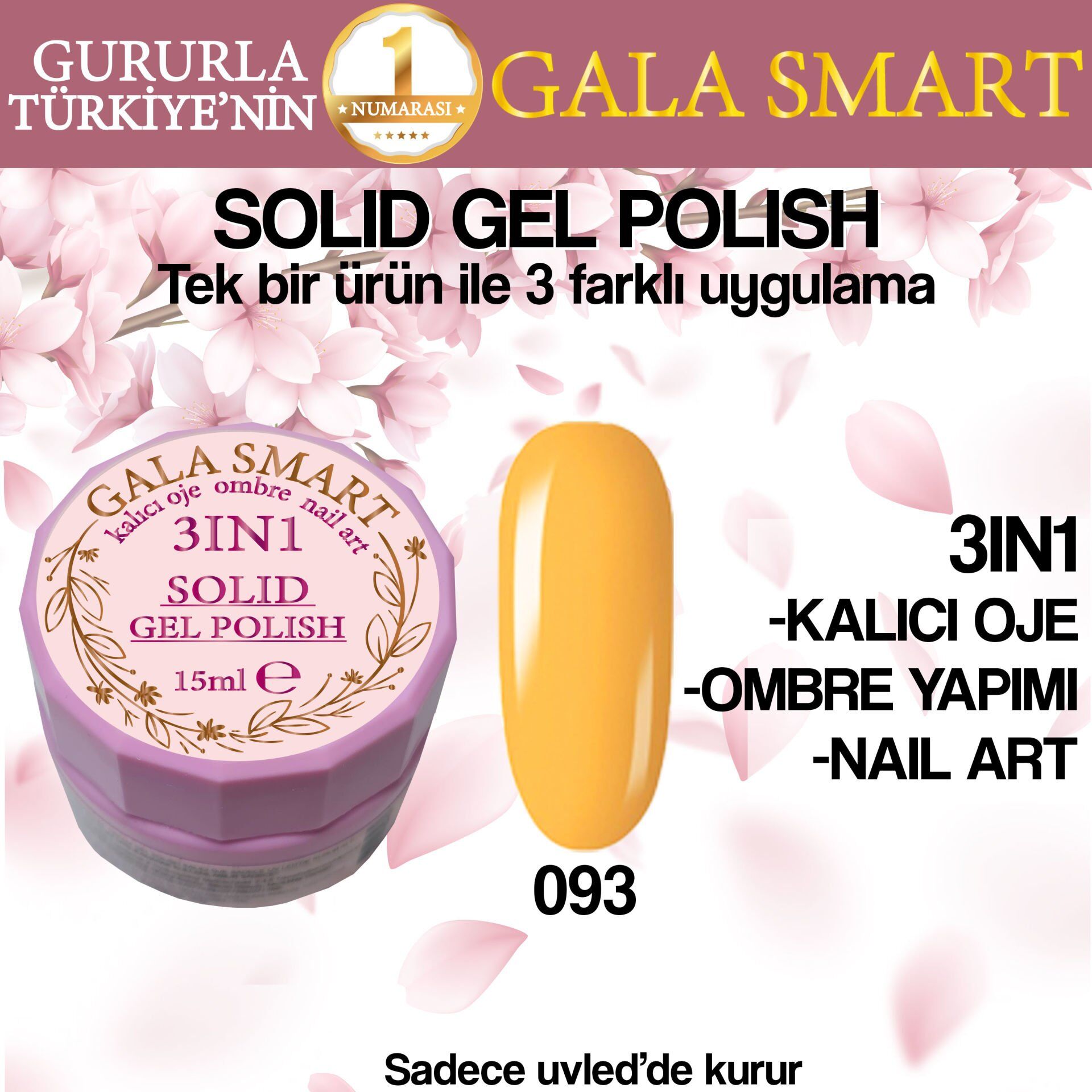 Gala Solıd Gel Polısh  15 Ml No 093