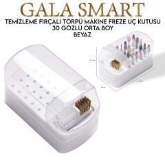 Uç Kutusu - Temizleme Fırçalı - Beyaz Renk