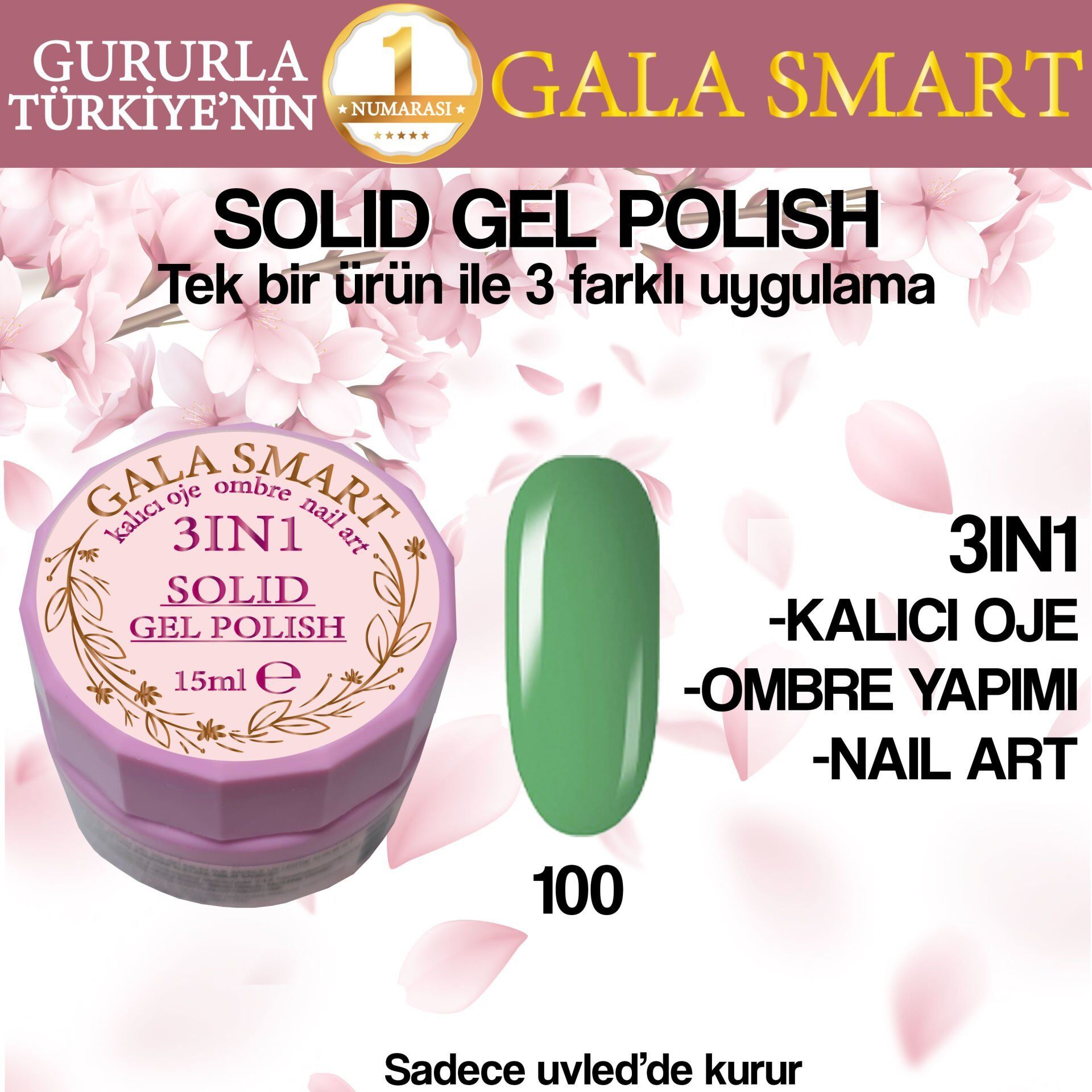 Gala Solıd Gel Polısh 15 Ml No 100