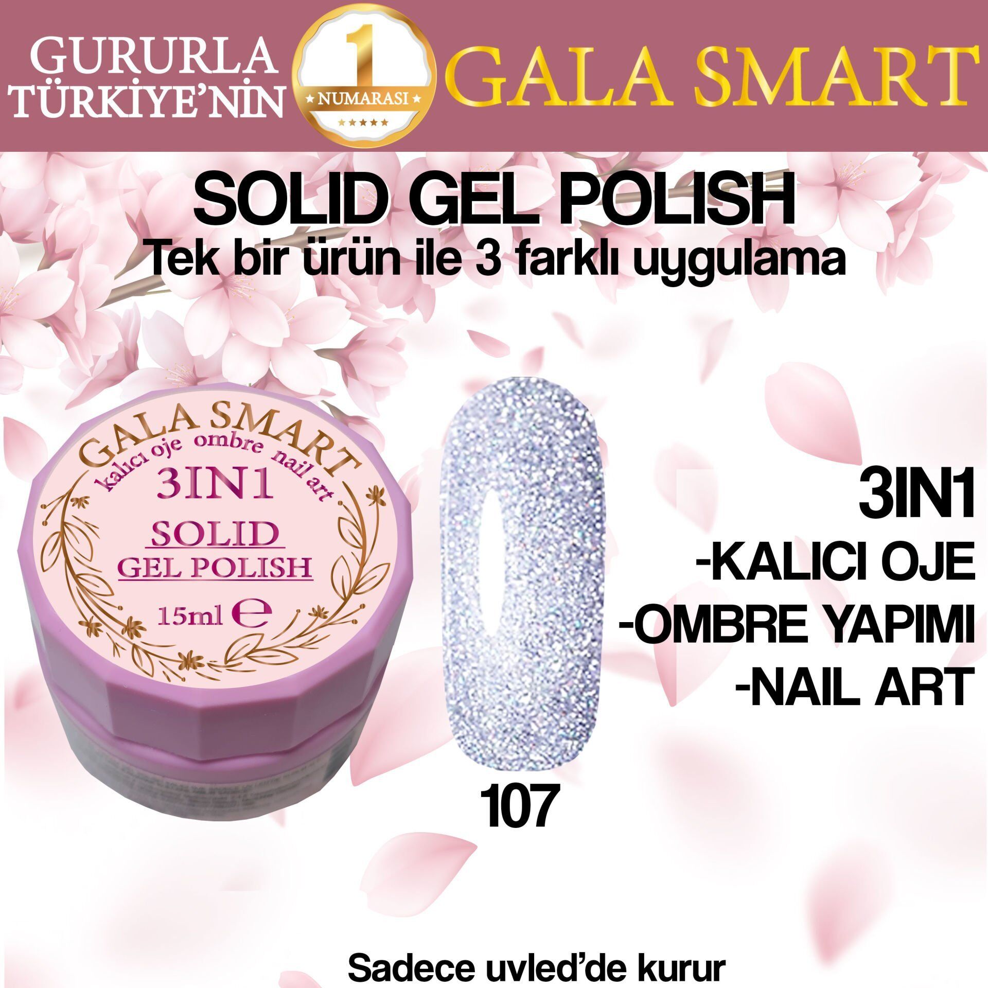 Gala Solıd Gel Polısh 15 Ml No 107