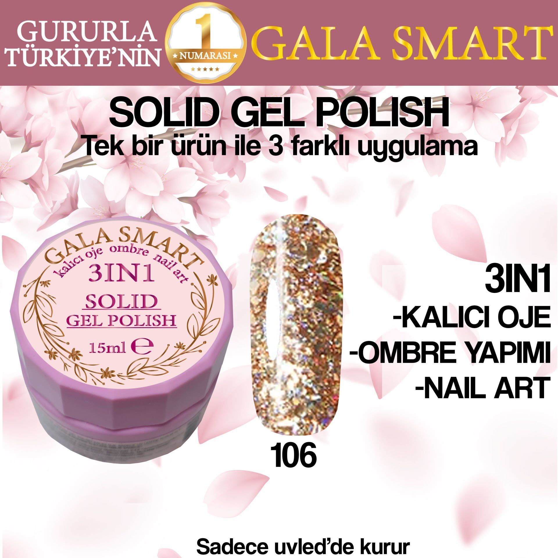 Gala Solıd Gel Polısh 15 Ml No 106