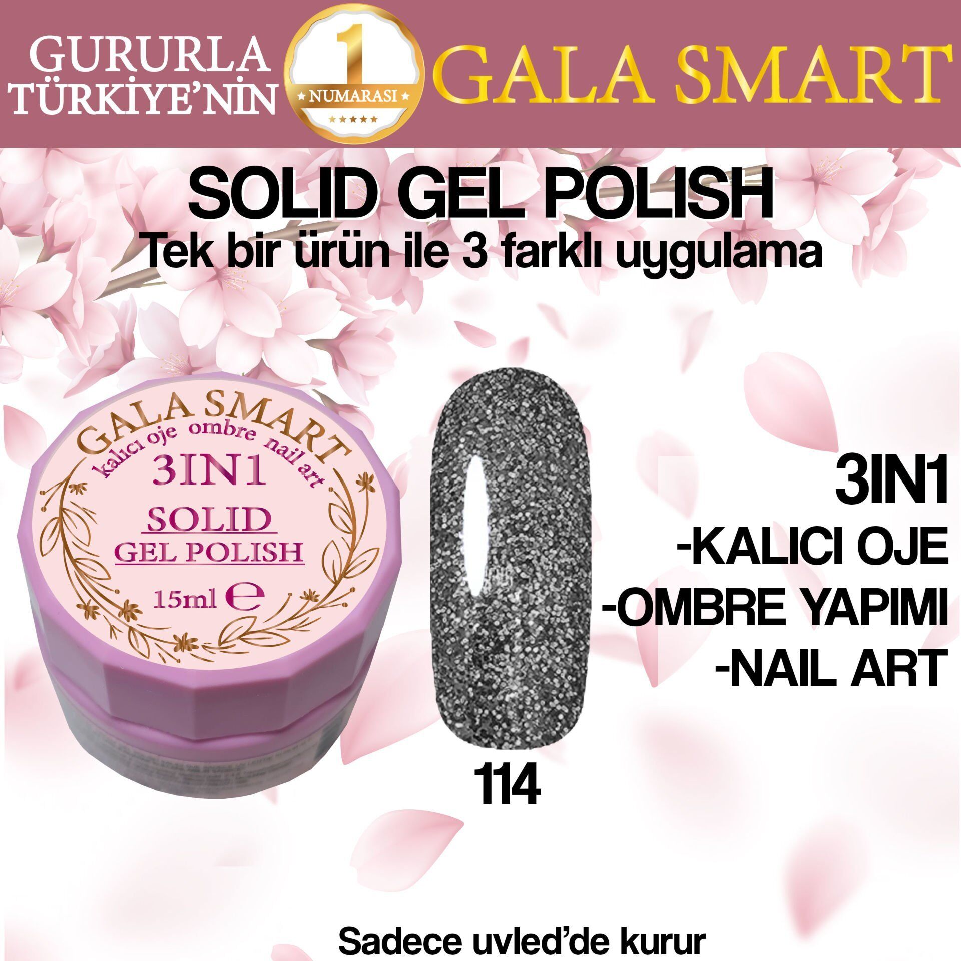 Gala Solıd Gel Polısh 15 Ml No 114