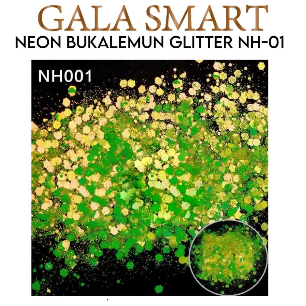 Neon Bukalemun Glitter Süs - Nh-01