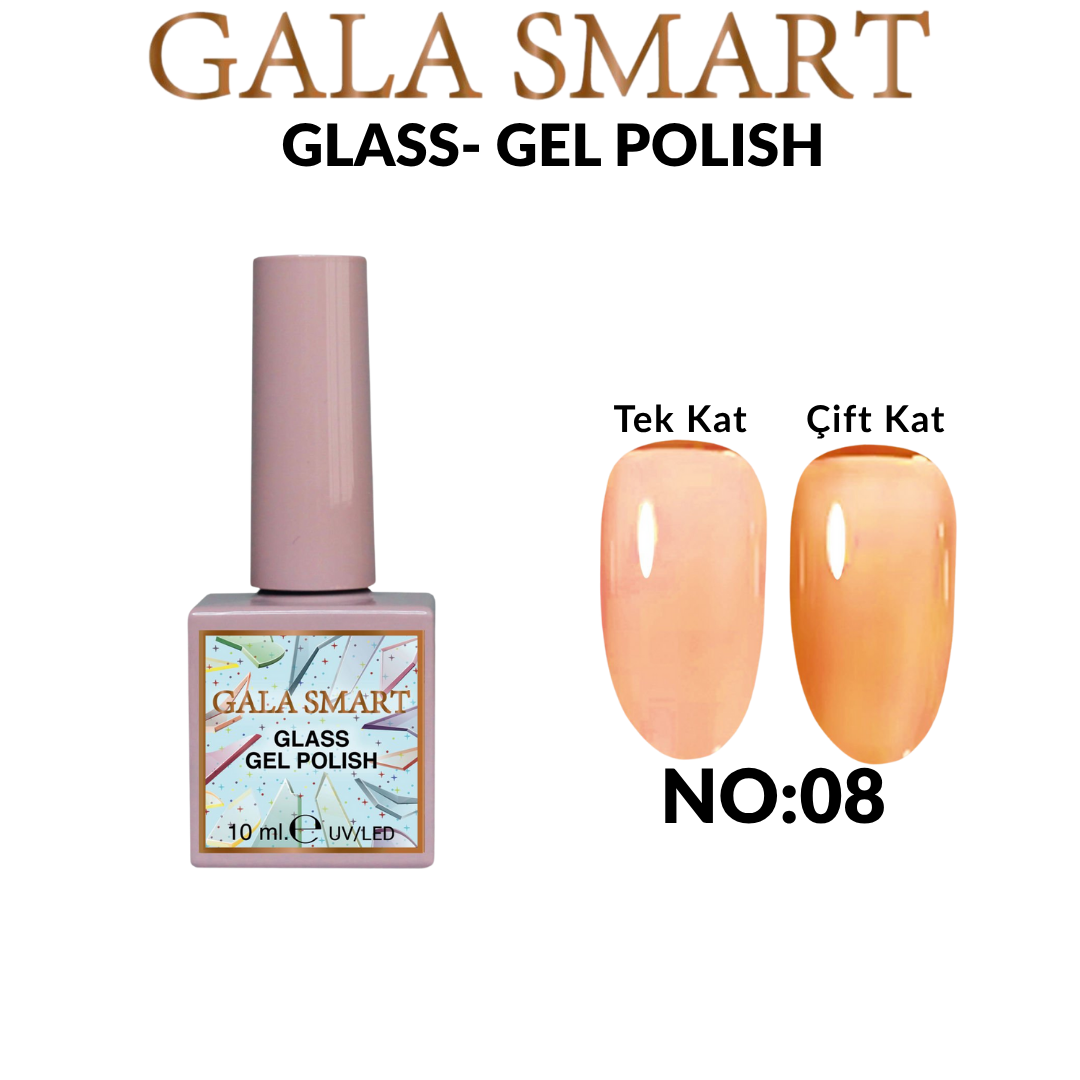 Glass Kalıcı Oje 10 Mle  No:08
