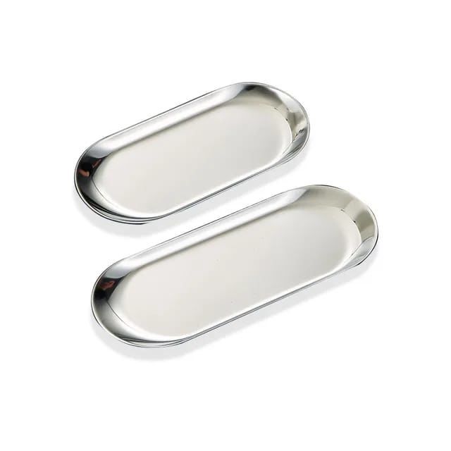 Çelik Alet Tepsisi 2 Li - Gümüş Renk