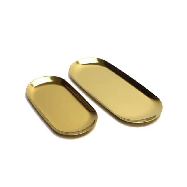 Çelik Alet Tepsisi 2 Li - Altın Renk