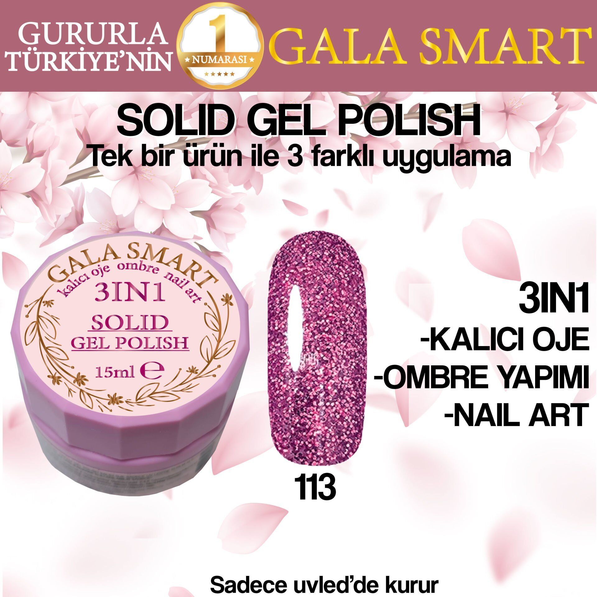 Gala Solıd Gel Polısh 15 Ml No 113