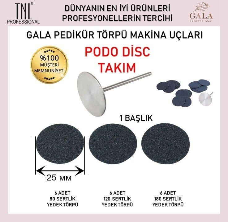 Gala Smart Pododisk Takımı (Başlık + 18 Törpü Ucu)