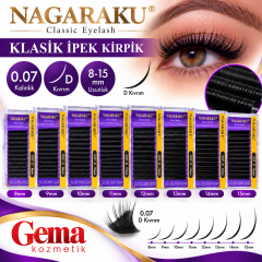 Nagaraku Klasik İpek Kirpik 0.07 Kalınlık D Kıvrım 11 mm