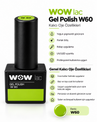 W60 WowLac 10ml Kalıcı Oje Canlı Fıstık Yeşili