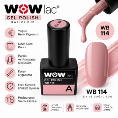 WB 114A WowLac 10ml Renkli Base Cout Gül Kurusu Pembe
