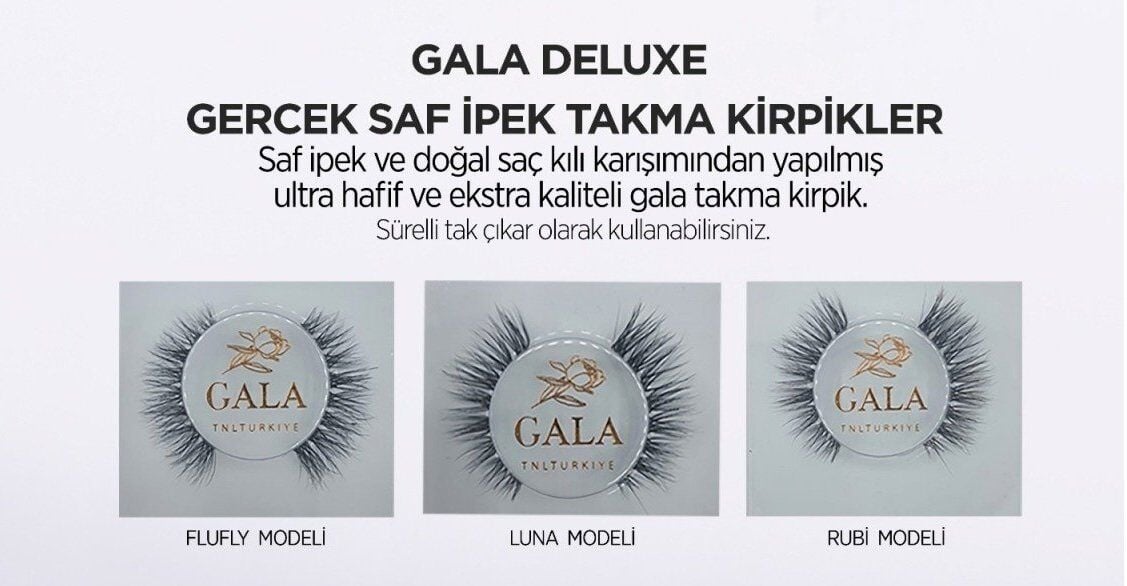 Gala Delux Saf İpek Takma Kirpik Flufly