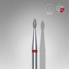 Elmas Küre Freze, Kırmızı, Çap 1,6 Mm, Çalışma Kısmı 4 Mm