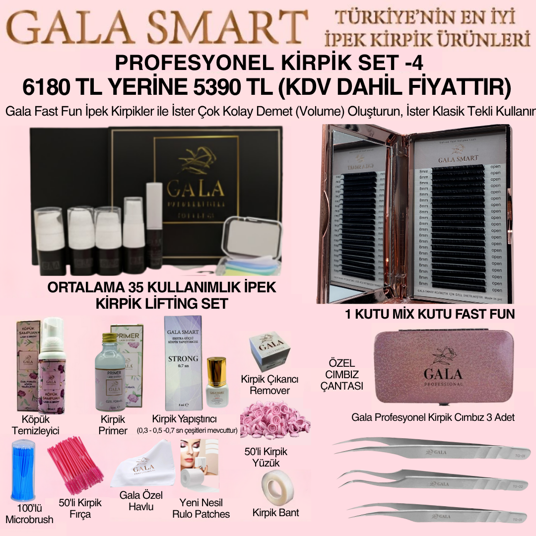 Profesyonel Kirpik Set - 4
