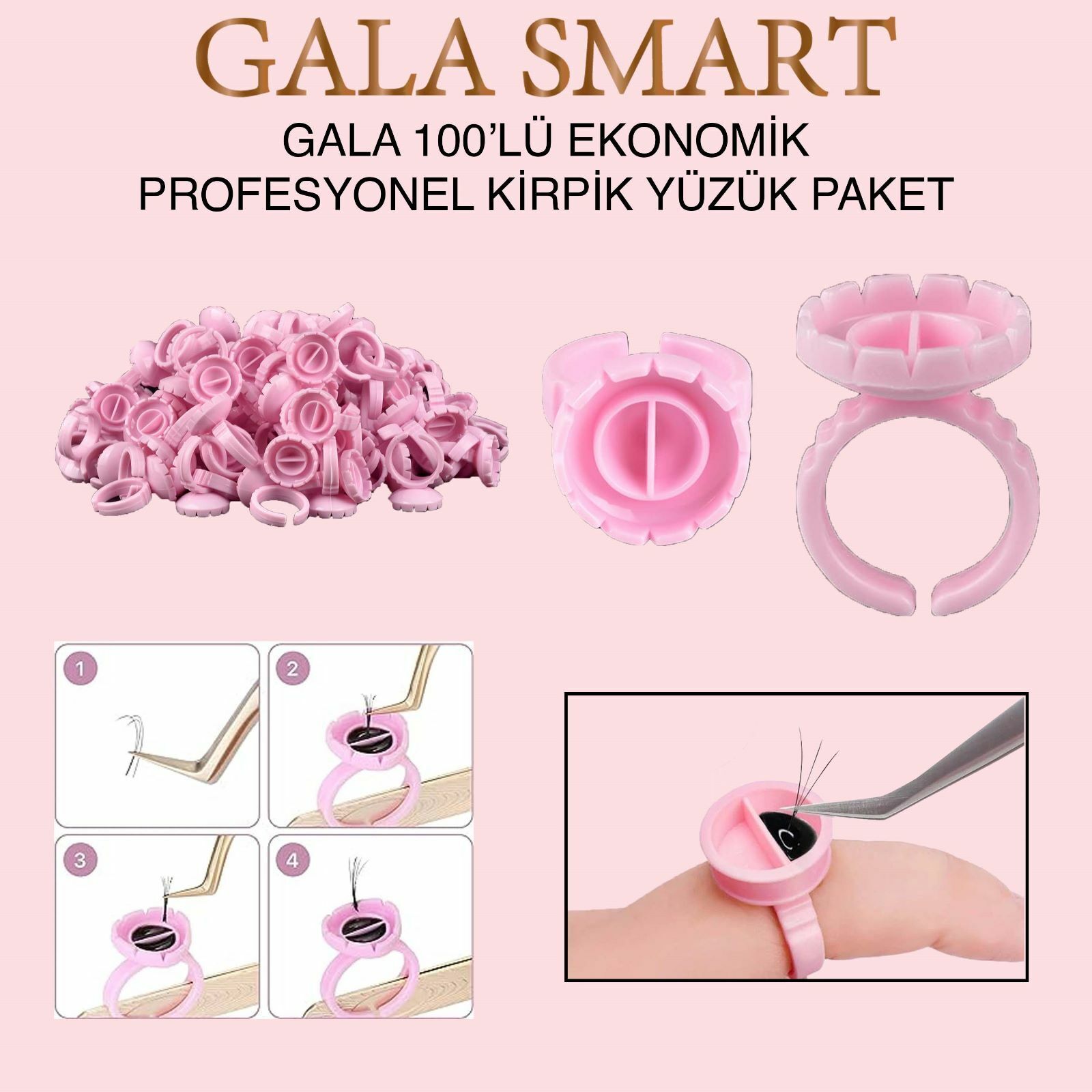 Gala Kirpik Yüzük 100 Lü Paket