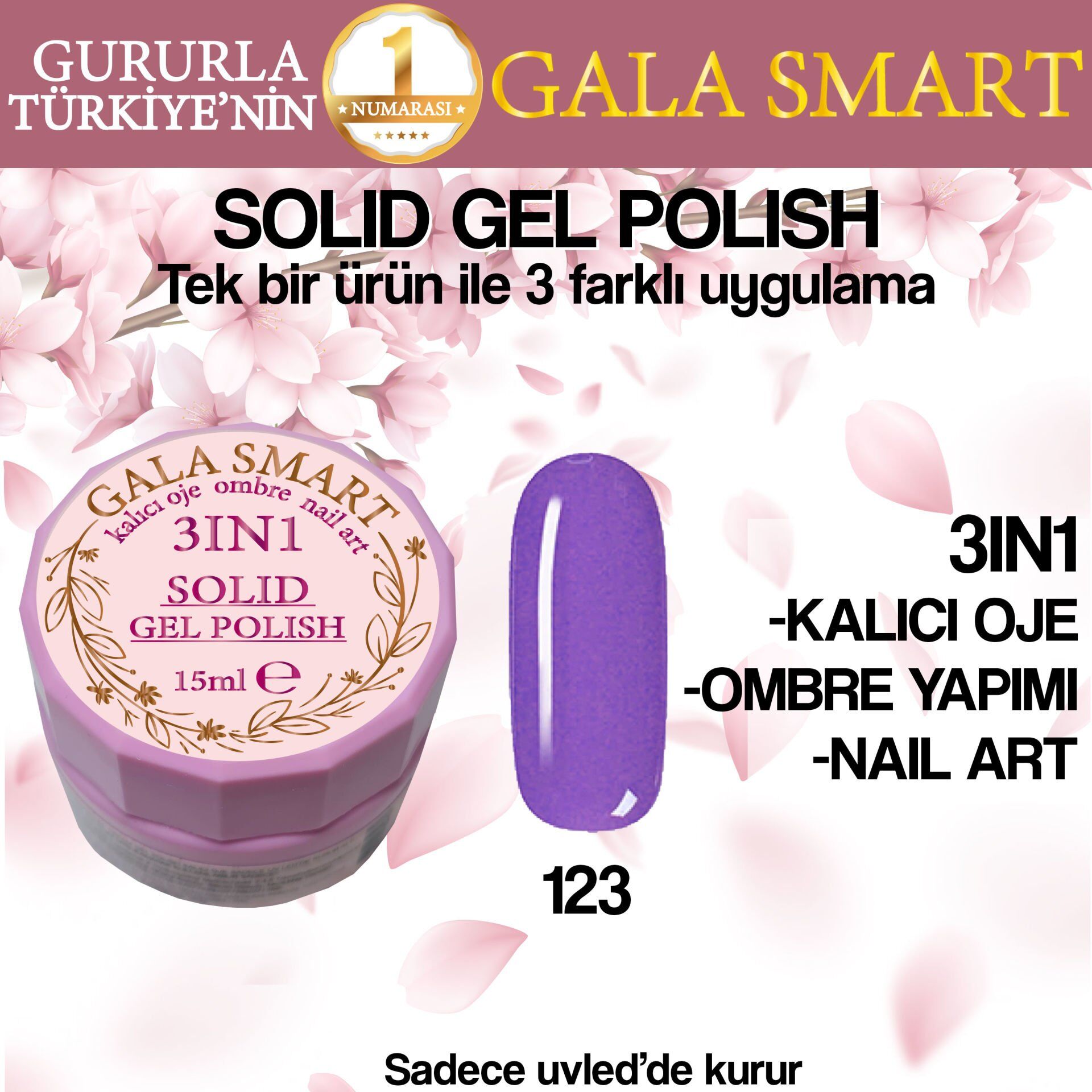 Gala Solıd Gel Polısh 15 Ml No 123