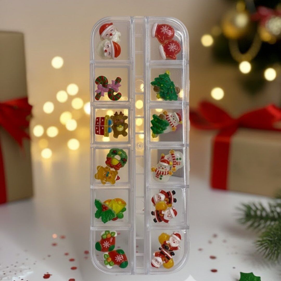 Yılbaşı Tırnak Charm Süsleme Model - 1