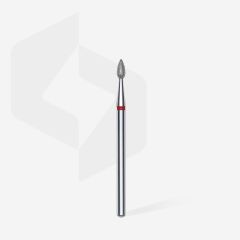 Elmas Damla Küre Freze, Kırmızı, Çap 2,3 Mm, Çalışma Kısmı 5 Mm
