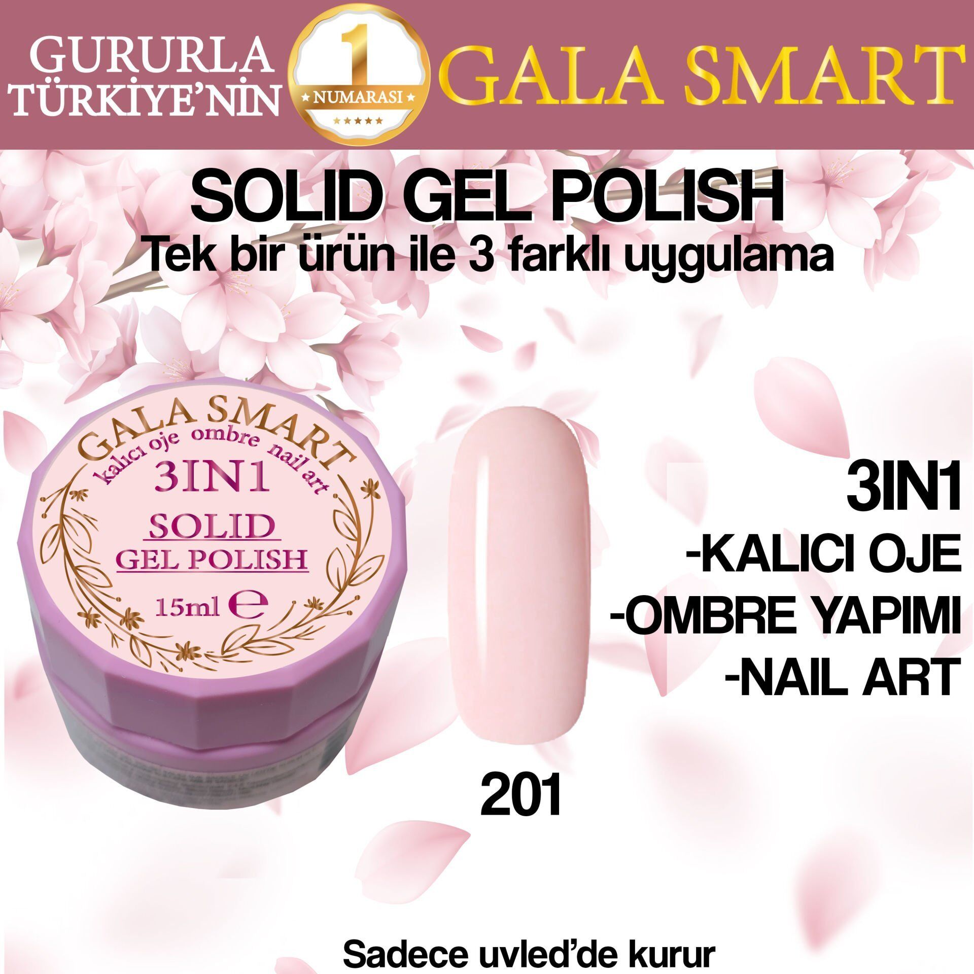 Gala Solıd Gel Polısh 15 Ml No 201