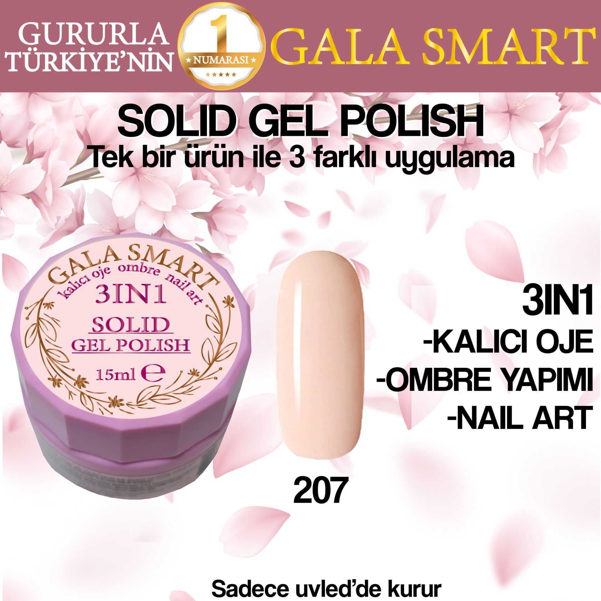 Gala Solıd Gel Polısh 15 Ml No 207
