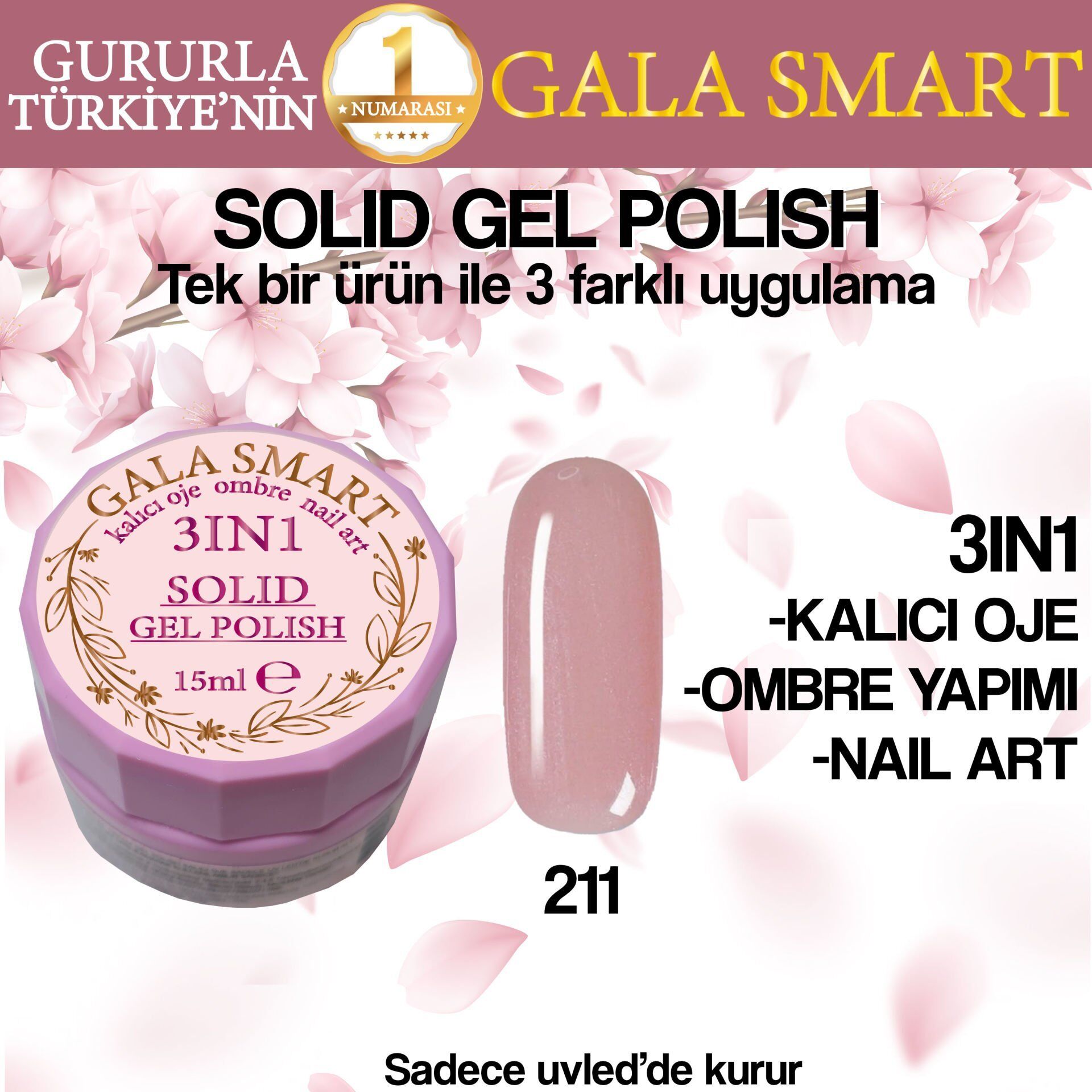 Gala Solıd Gel Polısh 15 Ml No 211