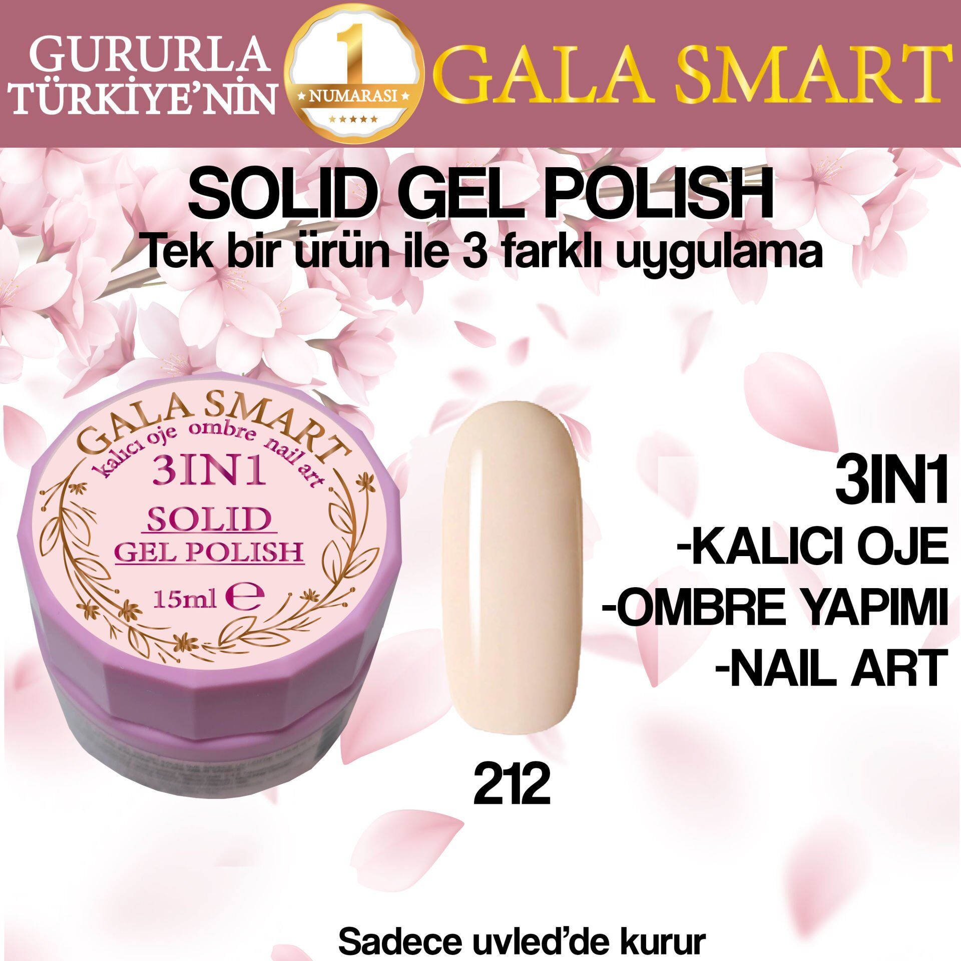 Gala Solıd Gel Polısh15 Ml No 212