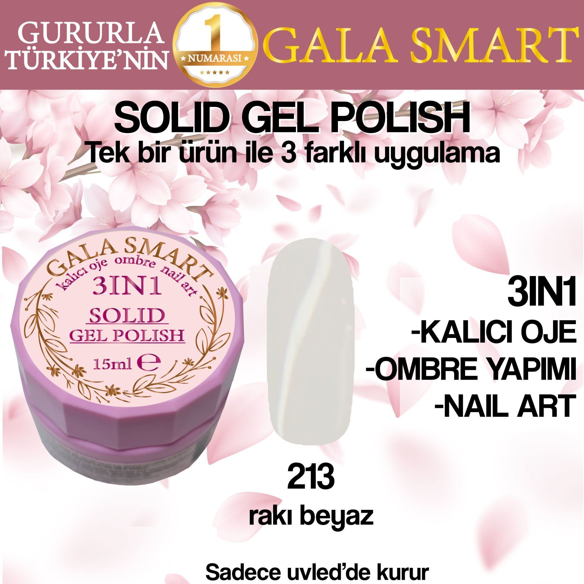 Gala Solıd Gel Polısh 15 Ml No 213