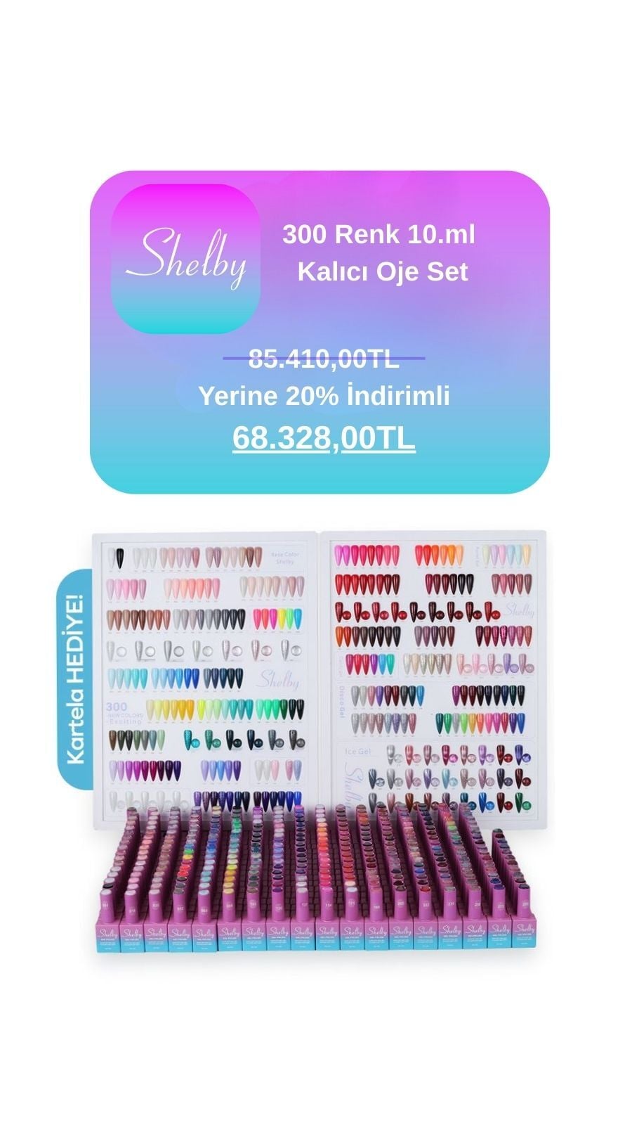 Shelby 300 Renk Kalıcı Oje Seti 10 ml | Profesyonel Salon Tipi