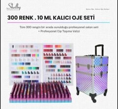 Shelby 300 Renk Kalıcı Oje Seti 10 ml | Profesyonel Cip Taşıma Valizi
