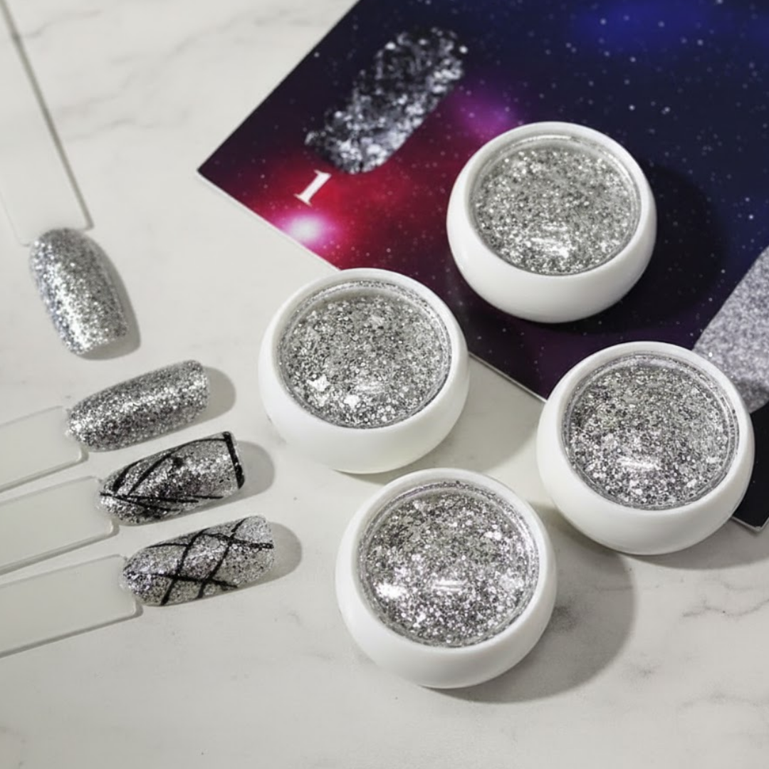 Glaxy Efekt Nail Art 4 Lü Set