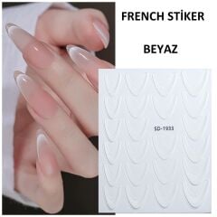 French Sticker - Beyaz
