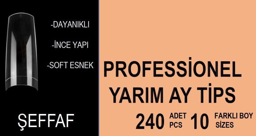 Yarım Ay Tips 240'lı Şeffaf