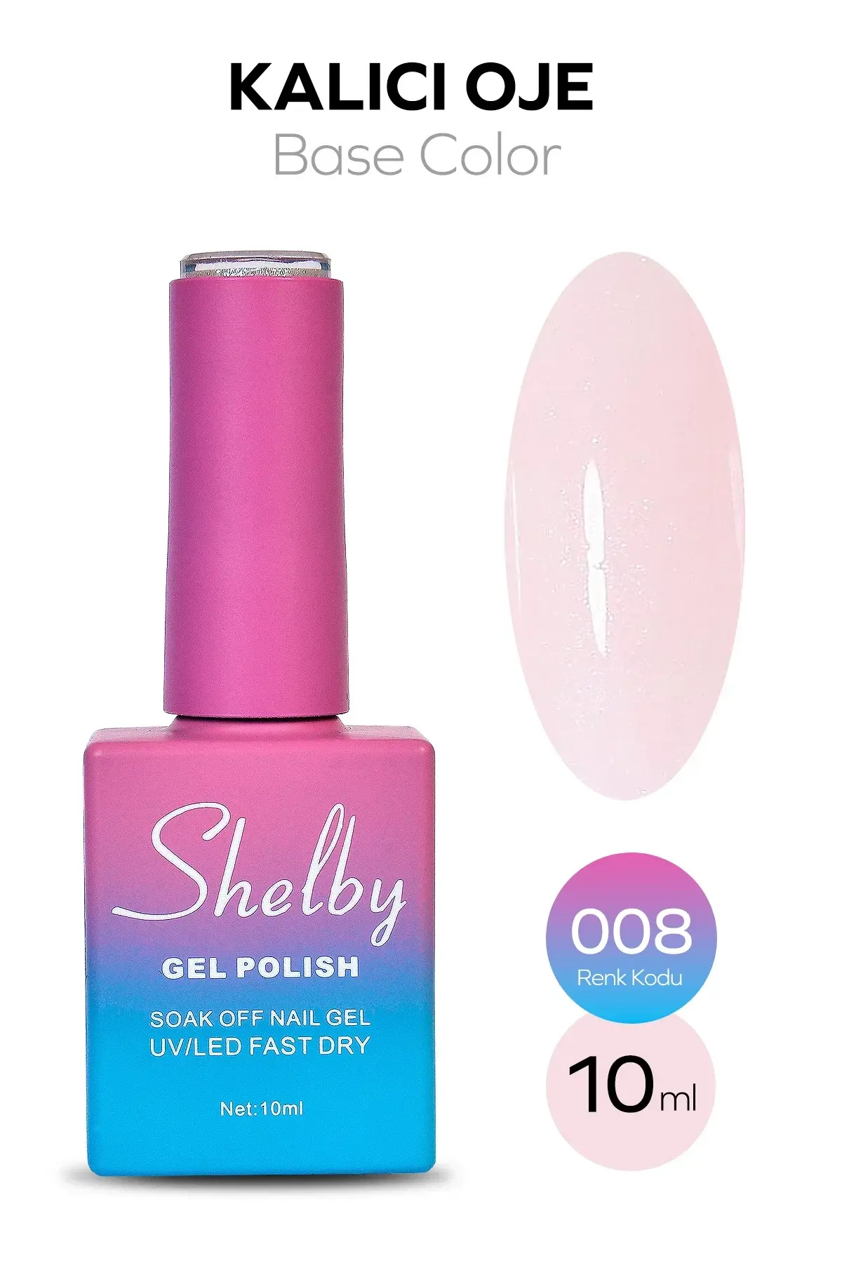 Shelby 10 Ml. A008 Nude Renk Kalıcı Oje