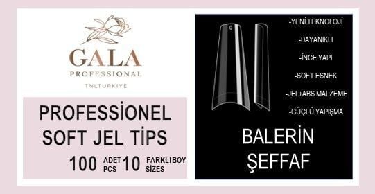 Balerin Protez Tips 100'lü - Şeffaf